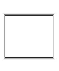 Square frame clip art design on plain white transparent isolated background for card, shirt, hoodie, sweatshirt, apparel, tag, mug, icon, poster or badge