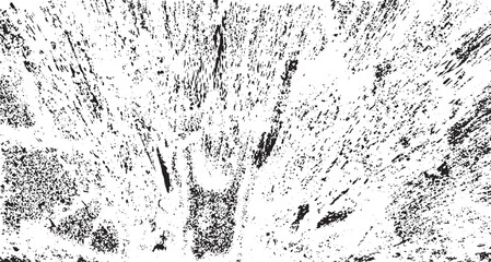 Monochrome texture composed of irregular graphic elements. Distressed uneven grunge background. Abstract vector illustration. Overlay for interesting effect and depth. Isolated on white background.