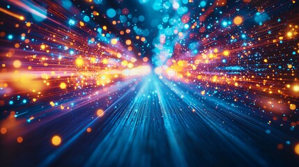 Fototapeta premium Abstract light speed energy burst