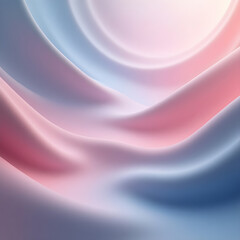 Fototapeta premium Elegant Abstract Pastel Background with Smooth Waves in Soft Blue and Pink Tones – Minimalist and Futuristic Design for Spring, Women's Day, and Modern Aesthetic Projects