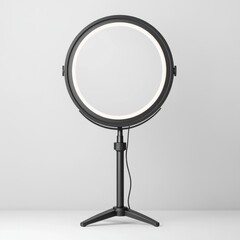 Modern Round LED Ring Light with Adjustable Tripod Stand for Photography and Makeup Applications
