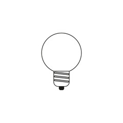 Minimalistic light. Bulb outline illustration. EPS 10.