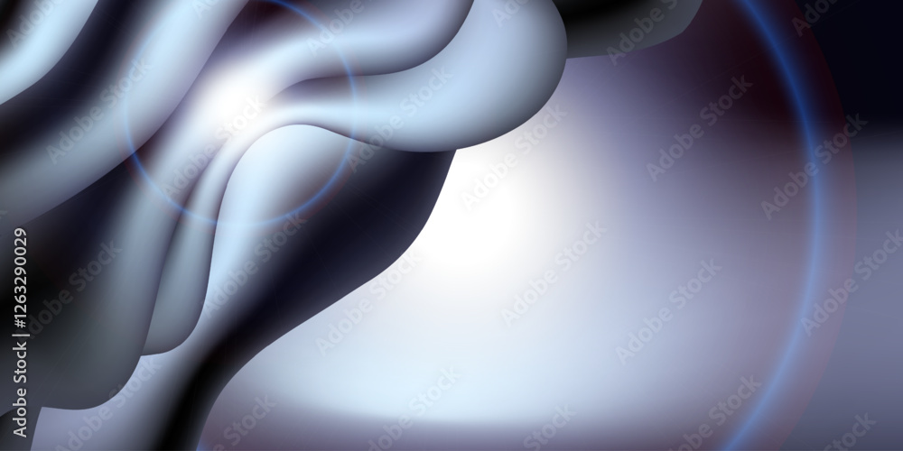 Aufkleber modern abstract dark background with liquid lines and lights. gradient wave shapes vector illustrati