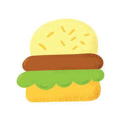 Hamburger hand drawn doodle vector illustration design