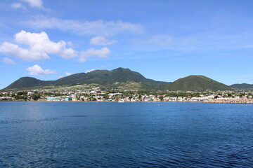View of the Mountains and City on St. Kitts