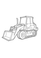 Naklejka premium bulldozer sketch 