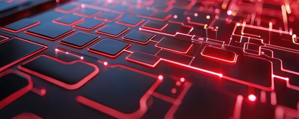 Obraz premium Cybernetic AI teacher, holographic classroom, futuristic virtual students, advanced digital education tools, neon-lit learning hub