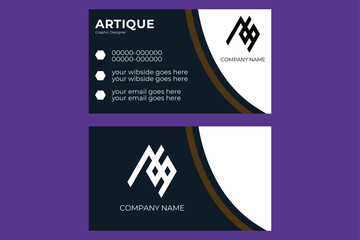 Business card design simple black and white professional design visiting card design