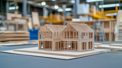 Architectural model with hopeful vision for construction project