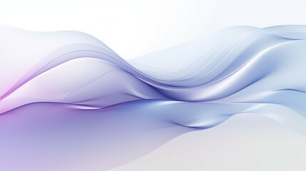 Obraz premium Abstract Flowing Gradient Waves in Purple and White Tones