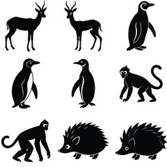 animals silhouettes vector