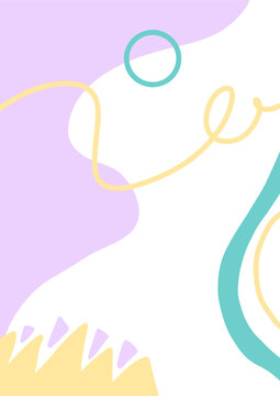 Abstract Graphic with Curved Lines and Shapes