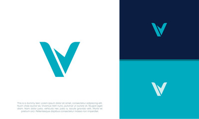 Initials V logo design. Initial Letter Logo. Innovative high tech logo template.	