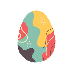 Easter egg design. Easter holiday egg hunt in colorful flat style. Art deco decoration. Stock illustration clipart