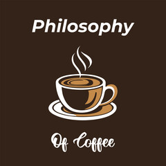 Vector illustration philosophy of coffee, banner phamplet of coffee