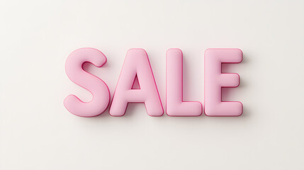 Pink "SALE" text: Promotional signage for sales events and retail discounts. Eye-catching and informative visual for advertising campaigns.
