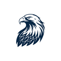 eagle silhouette eagle head  vector line art logo design