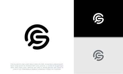 Initials GC logo design. Initial Letter Logo. Innovative high tech logo template.	
