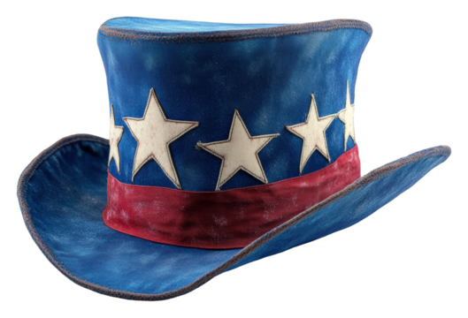 Festive patriotic hat usa product studio celebration isolated on transparent background
