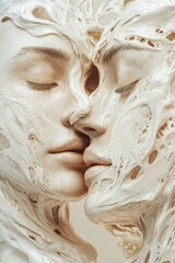 Couple with painted faces