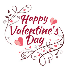 Happy Valentine's day typography vector design with white background