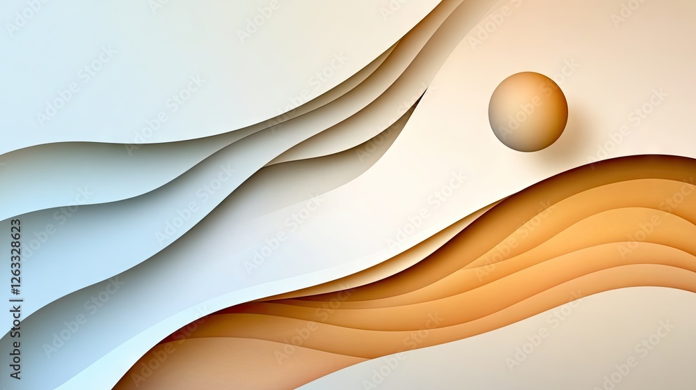 Poster a modern abstract white backdrop with a smooth wave gradient, perfect for professional use.