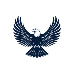 eagle silhouette eagle head  vector line art logo design