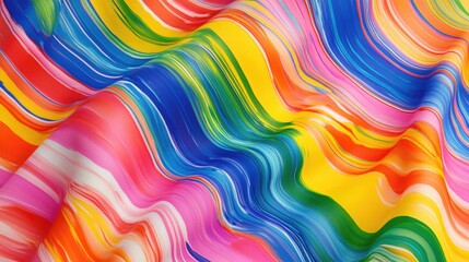 Obraz premium Multicolored Wavy Fabric
