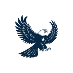 eagle silhouette eagle head  vector line art logo design