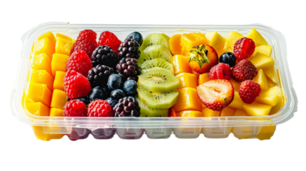 Plastic Fruit Container on transparent background PNG.