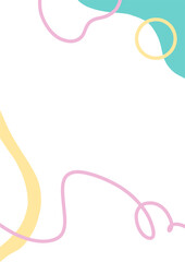 Frame Design with Colorful Shape and Line