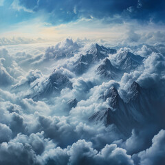 Above the Clouds Perspective, clouds over the mountains