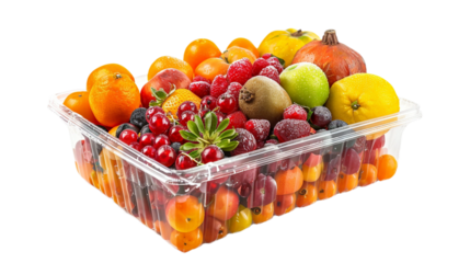 Plastic Food Assortment on transparent background PNG.