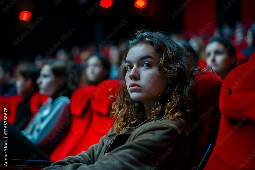 Poster ai generative image of engaged audience laughing and enjoying a live performance
