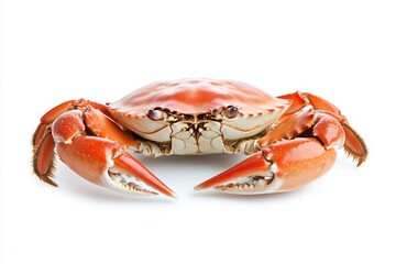 Seafood delight whole crab isolated on white background culinary art