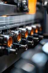 Fototapeta premium Machine with orange lights