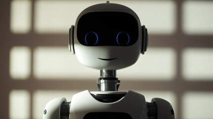 A robotic arm holds digital technology equipment like a laptop, computer mouse, or camera with a professional studio light