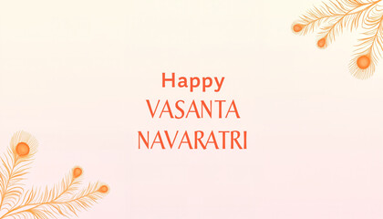 Happy Vasanta Navaratri festive background design