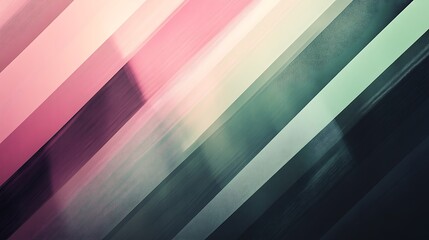 Obraz premium Abstract Diagonal Stripes in Pastel and Dark Tones