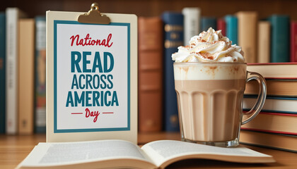 National Read Across America Day with coffee and open book