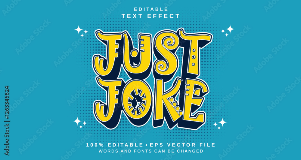 Poster editable text style effect - just joke text style theme.