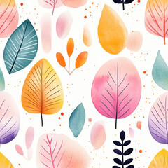 Colorful autumn leaf pattern design for seasonal decorations and artistic projects