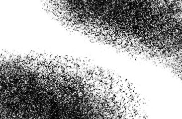 Abstract Black Ink Element with Fine Details as a Graphic Resource for Designers