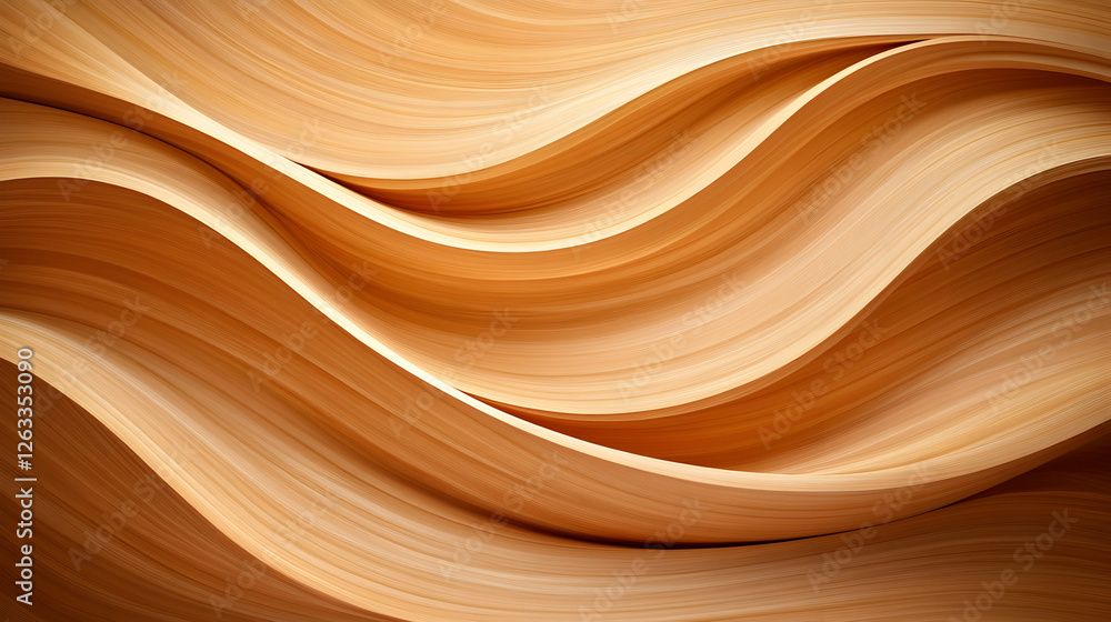Poster abstract wavy wooden texture background for material design or presentation use. generative ai