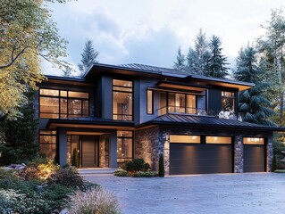 Large house with many windows