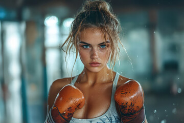 Kickboxing Athlete Practicing Moves