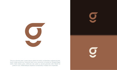 Initials G logo design. Initial Letter Logo. Innovative high tech logo template.	