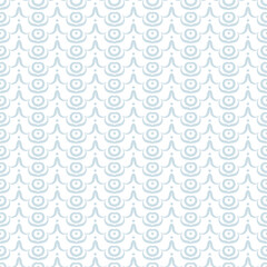 Blue seamless pattern with intricate geometric design. Endless background with curved lines, network structure, fish scale. Simple retro monochrome backdrop for textile, wrapping.