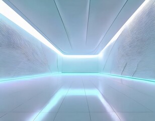 Obraz premium Abstract modern architecture background, empty open space interior 3D.