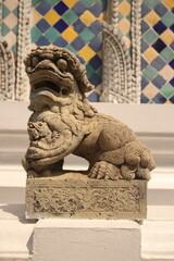 stone lion statue